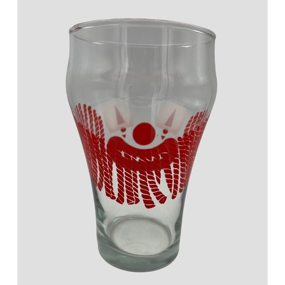 Vintage Clown Themed Large Glass Tumbler 32 Ounce 7" Tall Circus Collectible - Picture 2 of 5